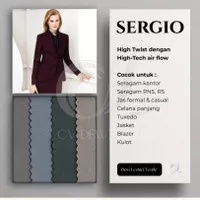 SERGIO Kain High Twist Premium untuk Jas Celana Formal Seragaman