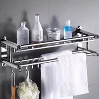 rak kamar mandi STAINLESS STEEL rak sabun rak handuk