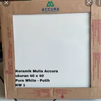 keramik mulia accura 40x40 putih polos kw 1