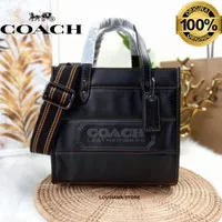 Coach Field Tote 22 with Quilting & Coach Badge Pewter/Black