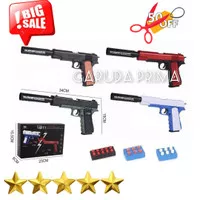 Mainan Anak Tembak Tembakan Kokang Soft Bullet Gun Toy Pistol Mainan