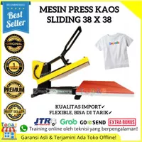 Mesin Press Kaos SLIDING 38x38 Teflon Coated / Mesin Press Kaos Tarik