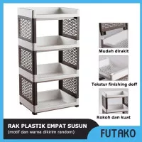 Rak 4 Tingkat / Rak Plastik 4 Susun Ukuran Besar ( WARNA RANDOM)