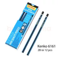 Pensil Kenko 2B isi 12 6161 Biru Pensil Kayu Pencil