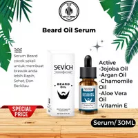 Beard Oil Pelembut Brewok Mengkilap Kumis Jenggot Sevich Original