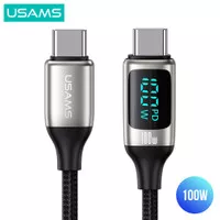 USAMS U78 Kabel Data Fast Charging C to C Digital Display 100W