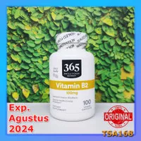 Whole Foods 365 Vitamin B2 Riboflavin 100 mg 100 Vegan Cap