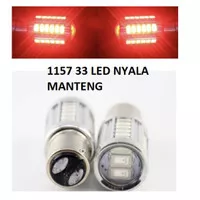 Lampu Rem LED Mobil 33 Titik Super Terang Nyala Konstan atau Strobo