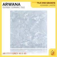 KERAMIK ARWANA 40 X 40 AR7711 GREY / KERAMIK LANTAI MURAH GLOSSY