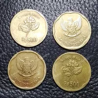 Uang koin kuno Indonesia 500 Rupiah Bunga Melati Thn 1992 Cakep.Tp1901