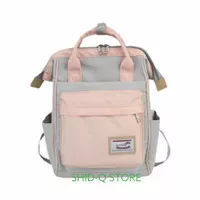 Tas Ransel Anak Model Anello BTS Abu Pink Untuk Sekolah SD SMP SMA