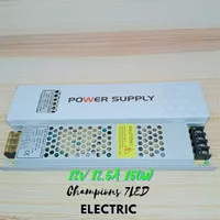 Trafo LED Slim 12v 12,5A Adaptor Power Supply 150 watt