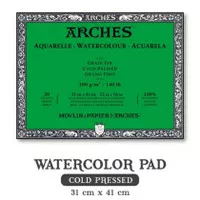 Arches Watercolour Paper / 31x41cm /20 Sheets / 300 Gsm / Cold Pressed