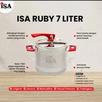 ISA Ruby 7lt Panci Presto ISA Pressure Cooker 7 Liter Tanpa Karet