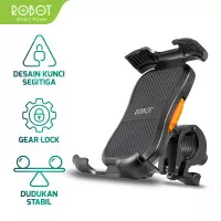 ROBOT RT-MH03 Motor/ Bicycle Handle Phone Holder Black - Garansi Resmi