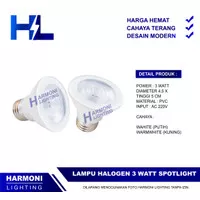 Halogen LED Sorot Spot 3W 3 Watt Spotlight E27 Putih White