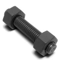 Baut Stud & Nut ; Stud Bolt + Nut 7/8 x 6 inch Besi Carbon Steel