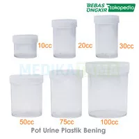 Pot Urine Pot Plastik Bening 10cc 20cc 30cc 50cc 75cc 100cc Cupe Slime