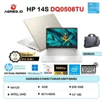 Laptop HP 14S DQ0508TU N4120 4GB 256SSD W11+OHS 14.0 BLIT