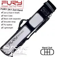 Fury 2A2 2x4 Black Hard Case - Tas Stick 2B4S Cue Sarung Stik Billiard