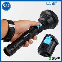 Senter LED Portable Pocketman Anti Air USB Recharge Cree XPE 4000Lmens