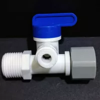 Fitting ro 1/4 water feed stop kran ro drat dalam luar 1/2 Ball valve