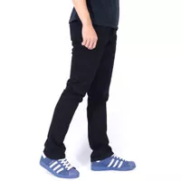 Celana Jeans Pria LINKSWEAR Black Slim Fit Saku Tempel Saku Bobok