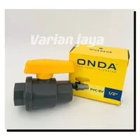 Ball valve 1/2 inch ONDA PVC Stop Kran Ballvalve Stopkran Polos 1/2”
