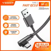 VEGER GC-2 Kabel Data Cable USB Type C 3.0 Quick Charge QC 2 Meter
