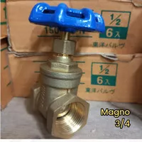 Gate valve tebal merk weflo 3/4 pn 16