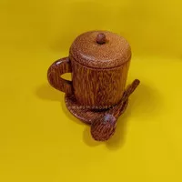 Gelas Mug Cangkir kopi Kayu kelapa atau glugu uni