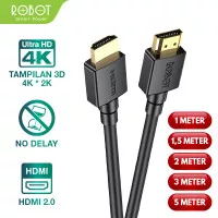 ROBOT Kabel HDMI 4K 3D 1M / 1.5 M / 2M / 3M / 5M Ori - Garansi 1 tahun