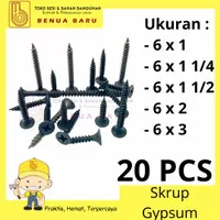 Sekrup Gypsum 6 x 1 1.25 1.5 2 3 20 PCS / Drywall Screw /Gipsum
