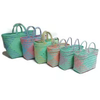 Lucy bag / tas belanja / shopping bag / tas anyaman plastik murah