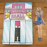 DIY Paper Doll House SHOPPING MALL QUIET Book