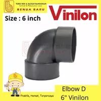 Elbow PVC D 6" Vinilon /Sambungan Pipa Fitting PVC Keni D 6" Vinilon