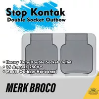 Stop Kontak Atlantic Double Socket Outdoor/Taman Broco