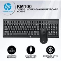 Set Keyboard Mouse Combo HP KM100 keyboard dan mouse combo hp km100