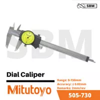 MITUTOYO 505-730 SIGMAT JARUM/ DIAL CALIPER 6inc (150MM) JANGKA SORONG