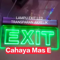 lampu EXIT led emergency transparan