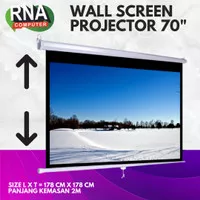 Layar Proyektor Model Gantung 70 inch Wall Screen Projector 70"