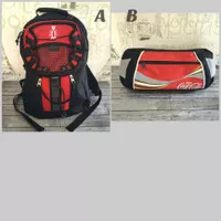 TAS RANSEL backpack RED// TAS PINGGANG, WAIST BAG EDISI COCA COLA