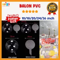 BALON PVC transparan 18 inch / 24 inch saja. Dekorasi ulang tahun