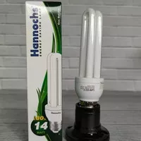 Hannochs lampu plc 14w 2u 14 watt lhe lampu hemat energi CAHAYA PUTIH