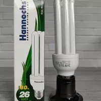 Hannochs lampu plc 26w 3u 26 watt lhe lampu hemat energi CAHAYA PUTIH