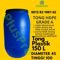 Tong / Drum Air / Drum Sampah / gentong Plastik 150 Liter L - Biru