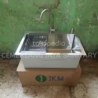 Paket Lengkap Kitchen Sink Stainless 6045 JKM + Kran Pipa