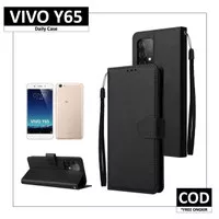 Case VIVO Y65 1719 Terbaru Flip Leather Casing Premium Kesing Kulit HP