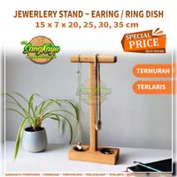 Display Kalung kayu Wood necklace display Tempat cincin kalung kayu