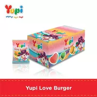 YUPI LOVE BURGER 12*12gr / YUPI LOVE BURGER / YUPI BOX / PERMEN YUPI